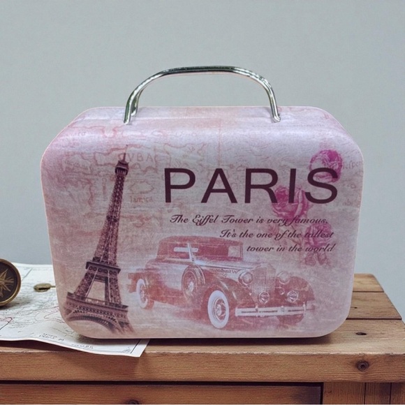 Metal box Mini suitcase storage with two handles jewelry,eyelashes,party gift - Picture 9 of 15